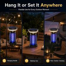 Solar Bug Zapper Camping Lantern, Rechargeable UV Mosquito Zapper Light With 3 LED Lighting Modes, USB Charging & Hanging Handle For Patio Garden Balcony Camping - Black - View 6