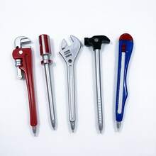 5 piezas Bolígrafos con forma de herramientas metálicas realistas, bolígrafo creativo con forma de destornillador, alicates, llave inglesa, adecuado para escribir en la oficina, regalo pensativo, regalo de cumpleaños - Multicolor - Ver 10