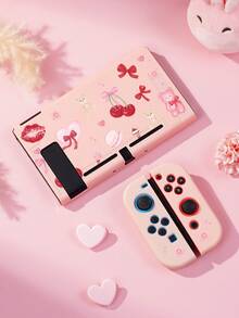 Accessories For Nintendo Switch, Including Bear, Bow, Cherry Pattern Protective Case, Storage Bag, Game Card Holder Compatible With New Switch 2 (2025), NS2/Switch OLED/Switch Lite, Best Gift Compatible With Switch Players, Romantic Gift For Valentine's Day - Multicolor - View 12