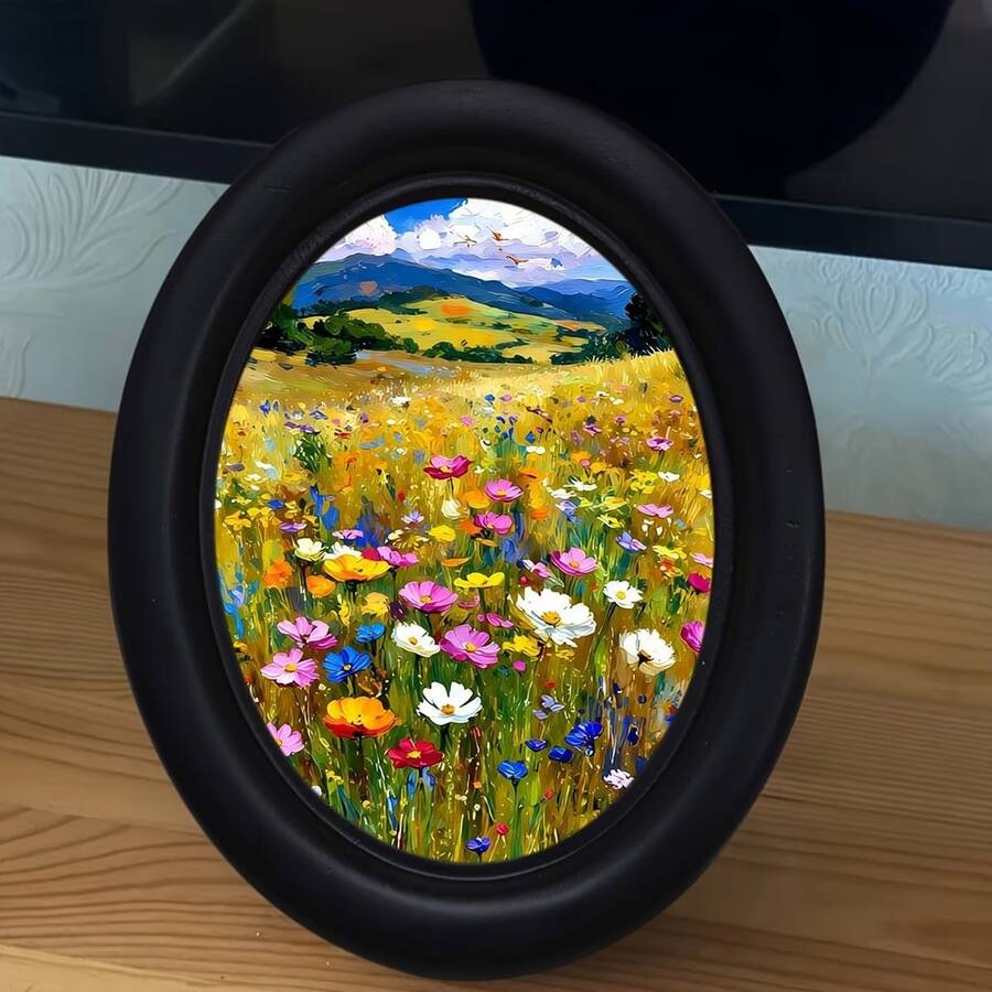 1 pieza Marco de fotos decorativo negro, diseño de múltiples patrones, obra de arte hecha a mano, adecuado para decoración del hogar y la oficina, regalo e colección ideal, estilos diversos