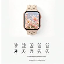 Reloj inteligente con pantalla táctil HD de 2,01" - Llamadas inalámbricas, cámara, control de música | Android/iOS, estilo unisex, esfera personalizable, alarma y alertas de llamadas/mensajes - Multicolor - Ver 8