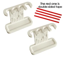 One Electric Toothbrush Head Holder, Multi-Slot Toothbrush Head Storage Rack With Drip Tray, Suitable For Home Use, Space-Saving, Bathroom Toothbrush Head Organizer, Countertop Toothbrush Head Storage With Drip Tray. - Multicolor - View 17