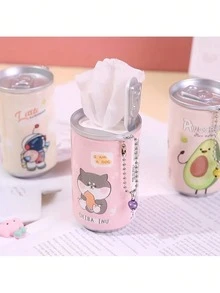 120/30pcs Cute Mini Wet Wipe Jar - Portable Travel Sized Cleaning Wipes With Cute Animal Design - Perfect For Cleaning And Wiping Items In Schools, Offices, And Travel - Fun Gift For Cat/Dog Enthusiasts (Not Suitable For Human Skin!) - Multicolor - View 4