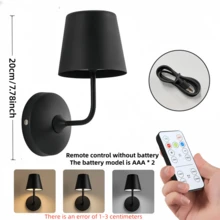 1pc/2pcs Rechargeable LED Wall Lights, LED Wall Lights With Remote Control, Modern Touch Wall Lights With Dimming/Timing, 3 Color Temperatures, LED Night Lights For Bedroom, Living Room, And Hallway (1800mAh) - USB - View 3