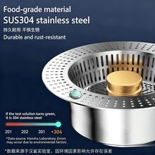 不鏽鋼水槽濾網，通用廚房水槽排水過濾器，蔬菜清洗盆排水塞 - 多色 - 查看 1