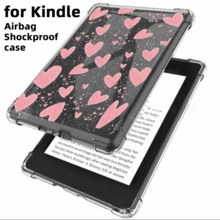 Translucent Heart-Shaped E-Book Protective Case, Suitable For Kindle Paperwhite 6/12th 7-Inch 2024/SA568B, Kindle Paperwhite 5 6.8-Inch 2021/11th/C2V2L3/RS23CV Reader Cover, Kindle 11th 2022 6-Inch/C2V2L3/RS23CV Anti-Fall Scratch Glitter Heart, Kindle Paperwhite 4/6-Inch 2018/Model PQ94WIF Four-Corner Airbag Protective Cover, Birthday Gift For Friends, Gifts For Boyfriend/Girlfriend - Clear - View 3