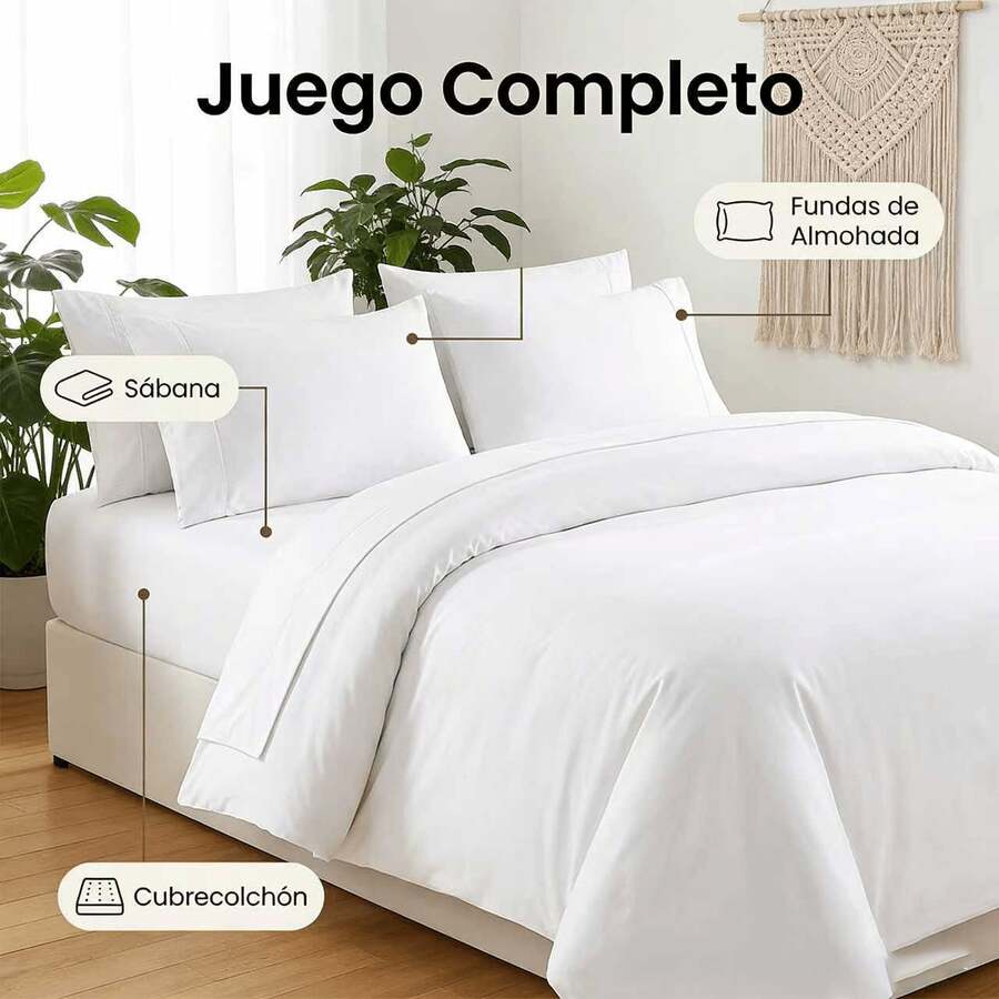 Deluxe Cooling Sheet Set, Soft And Comfortable, Breathable And Wrinkle-Resistant, Gentle And Close To The Skin, Suitable For Bedroom, Guest Room, Hotel Bedding (1 Flat Sheet + 1 Fitted Sheet + 2 Pillowcases (91cm*193cm: One Pillowcase, No Pillowcase Included) - 白色的 - 查看 1