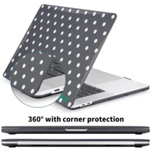 Transparent Polka Dot Hard Protective Case For MacBook, Suitable For MacBook Air And Pro Models - Black - View 5