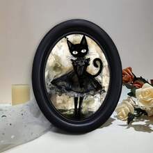 1pc Black Decorative Photo Frame, Multi-Element Pattern Design, Handcrafted Creative Artwork, Suitable For Home And Office Decor, Ideal Gift For Collection, Diverse Styles - 10 - View 11