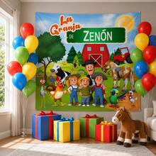 La Granja De Zen N Theme Party Backdrop The Zenon Farm Party Home Decor Poster Photography Background - 樣式 1 - 查看 1