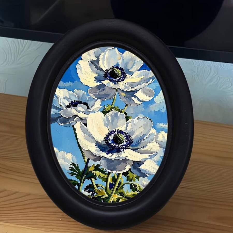1pc Black Decorative Photo Frame, Multi-Element Pattern Design, Handcrafted Creative Artwork, Suitable For Home And Office Decor, Ideal Gift And Collection, Diverse Styles