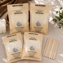 Bộ 4 gói hạt sáp cứng hương hoa hồng, tổng trọng lượng 400g (100g mỗi gói), kèm 10 que gỗ bôi sáp. Công thức chuyên nghiệp châu Âu, sáp ong tẩy lông, hạt sáp chuyên nghiệp, làm mềm lông để tẩy nhanh, phù hợp cho sáp nóng/lạnh, không cần dải sáp - Nhiều màu - Xem 11