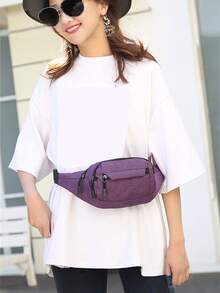 Bolso de cintura unisex, bolso de negocios de gran capacidad multifuncional, billetera para teléfono de deportes al aire libre duradera (posición de la hebilla no fija) - Multicolor - Ver 8