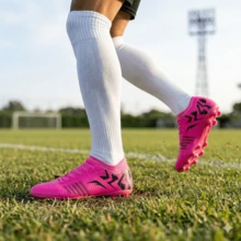 Men Football Shoes - Hot Pink - View 2