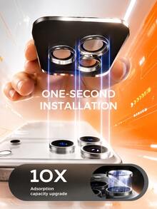 9Pcs Tempered Glass Camera Lens Protector For 17 Pro Max, HD Clear Lens Cover With Shiny Crystal Metal Ring, Anti-Scratch, Waterproof, Shockproof, Anti-Fall Camera Protection, Cute Lens Accessory For Women, Compatible With IPhone 17/16/15/14/13/12/11 Series, Including Air, Plus, Pro & Pro Max Models - Clear - View 3