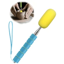 Paleta cerámica retráctil, mango ajustable de acero inoxidable, herramienta de alfarería para eliminar la humedad y dar forma a recipientes estrechos - Multicolor - Ver 11