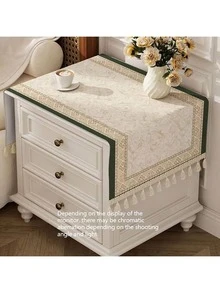 1 tấm khăn trải bàn tủ đầu giường hình chữ nhật kiểu Mỹ, vải bảo vệ mặt bàn phòng ngủ, vải trang trí bàn cà phê phòng khách gia đình - Hoa Tây Mộng - Xem 6