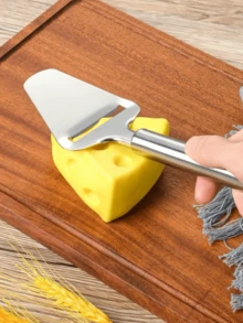 1/2pcs Stainless Steel Cheese Shovel, Cheese Grater, Cheese Slicer, Ham Scraper, Cake Scraper, Stainless Steel Butter Spreader, Suitable For Restaurant, Kitchen, Outdoor, Party, Picnic, Hotel, Kitchen Tools, Cooking, Cookware, Mother's Day Gift, Christmas Gift, Back To School Gift - Silver - View 5