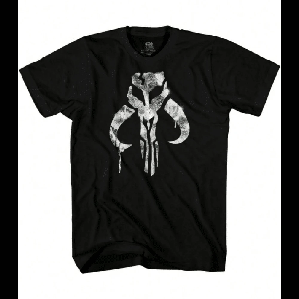 Boba Fett Mandalorian Symbol Officially Licensed Adult T Shirt - 黑色 - 查看 1