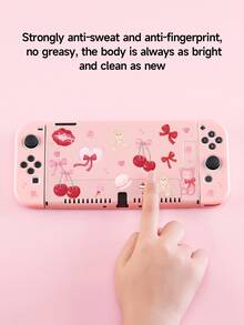 Accessories For Nintendo Switch, Including Bear, Bow, Cherry Pattern Protective Case, Storage Bag, Game Card Holder Compatible With New Switch 2 (2025), NS2/Switch OLED/Switch Lite, Best Gift Compatible With Switch Players, Romantic Gift For Valentine's Day - Multicolor - View 6