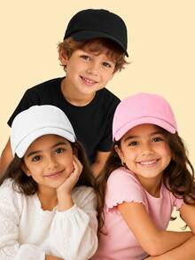 3pcs Solid Color Baby/Kids Classic Simple Sun Protection Baseball Cap - Multicolor - View 11