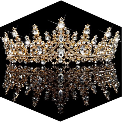 1pc Fashionable Bridal Crystal Crown, Baroque Luxury Crystal Tiara, Wedding Party Bridal Gown Accessory Headband, Wedding Gift Headpiece
