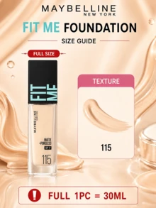 Maybelline 美寶蓮柔霧防曬版粉底液#115，5/30毫升裝，長效滋養，三效合一，無妝感，霧面無瑕妝效，適合油性肌膚 - 美寶蓮FITME粉底液 柔霧版115 - 查看 13