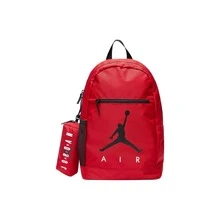Nike Jordan AIR SCHOOL 標誌大Logo印花拉鍊開合 聚酯纖維（聚酯纖維） 雙肩包 常規 男款 紅色 - 紅色 - 查看 6