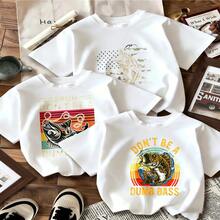 Fishing T Shirt With Fish Print And Don't Be A Dumb Bass Text Fashion Design Casual Wear For Outdoor Activities Perfect Gift For Fishing Lovers - 白色 - 查看 12