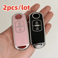 2件/組 汽車鑰匙套 適用於 2 3 6 Atenza Axela Demio CX-5 CX5 CX-3 CX7 CX-9，僅適用於圖示之汽車鑰匙 - 彩色 - 查看 7