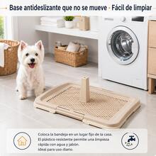 Dog Toilet - Flatbed Dog Toilet (M) + Post (for Male Dogs) 47x34x5.5cm - View 7
