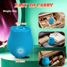 Valentine'S Day Gift: Dual-Purpose Rose Sex Product Simulation Sucking Massage Plus Vibration Stick In One: Multi-Frequency Sucking + Vibration Massage Device Gift With 10Types Of Sucking + Vibration Modes For Women,Purple,Vibrator Christmas GiftA - 新花4 - 查看 7