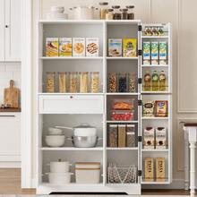 Yanosaku 68" White Pantry Cabinet With Adjustable Shelves, Freestanding Kitchen Hutch With 6 Door Shelves, Storage Drawer & Food Pantry Storage - Xem 2