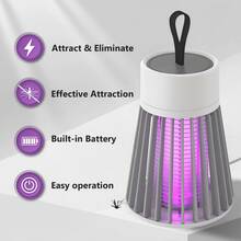 充電/直插雙用吊掛式蚊蟲殺手燈 - 360°防護電網UV蚊蟲驅除 | 家用臥室/戶外露營/陽台露台多功能殺蟲燈 | USB便攜設計 + 防護網 | 安靜蚊蟲殺手工具 | 室內/室外通用蚊蟲驅除 | 物理防蚊無化學殘留 | 大範圍害蟲捕捉燈 - 彩色 - 查看 3
