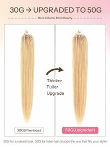 12-22 Inch Invisible Micro Ring Hair Extensions, Smooth Seamless Remy Human Hair Bun, Increase Hair Volume For Daily, Party, Wedding - Multicolor - View 83