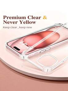 15 Transparent Shockproof Phone Case 2+1 Protection Set (1 Transparent Anti-Collision Case + 2 High-Definition Full Coverage Tempered Glass Screen Protectors), Anti-Drop Anti-Scratch Full Protection Cover, Also Compatible With IPhone 17/Air/17 Pro/17 Pro Max/16 Pro Max/15 Pro Max/14 Pro Max/13/12/11 Pro Max - Transparent - Case + Phone Film - View 7
