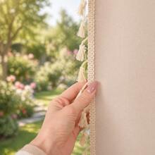 FLYINGCURTAINS 1PC Waterproof Indoor/Outdoor Curtain Panel – Solid-Color Polyester, Thermal-Insulated Blackout Curtain With UV Protection. Suitable For Balcony, Gazebo, Porch, Kitchen, Dining Room, Living Room, Bedroom, Study, Etc. Home Decor; Sold Individually - C - View 2