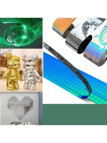 Glass Mirror Disco Tiles - Self-Adhesive Mosaic Tiles - Perfect For Creating Disco Themed Decor, Disco Balls, Handmade Cards And Art Collages. Self-Adhesive Reflective Mirror Tiles For DIY Crafts - Multicolor - View 7