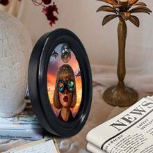 1 pieza Marco de fotos decorativo negro, diseño de múltiples patrones, obra de arte hecha a mano, adecuado para decoración del hogar y la oficina, regalo e colección ideal, estilos diversos - 21 - Ver 8