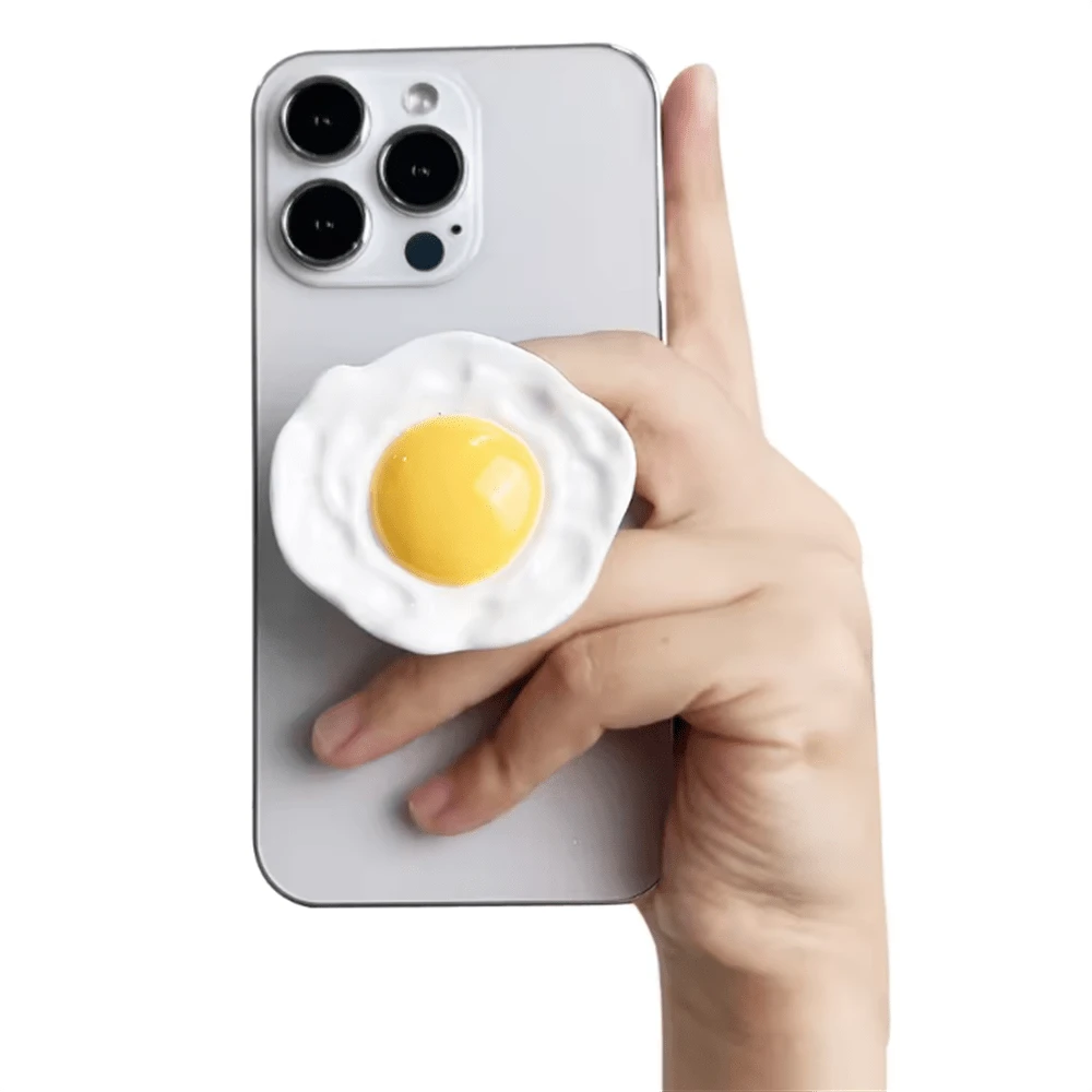 Foldable Egg-Shaped Creative Phone Stand, Stable And Secure Holder For IPhone - Clear - View 1