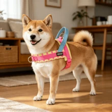 NiiKOPET Dopamine Style Dog Harness - Rompi Pelana Polkadot Kuning Cerah dan Merah Muda, Harness dan Tali Anti-Tarik Anti-Lepas Reflektif, Cocok untuk Anjing Kecil hingga Sedang yang Aktif - Hot Pink - View 3