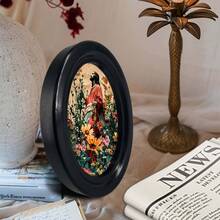 1 pieza Marco de fotos decorativo negro, diseño de múltiples patrones, obra de arte hecha a mano, adecuado para decoración del hogar y la oficina, regalo e colección ideal, estilos diversos - 8 - Ver 6