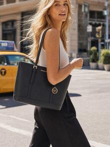 Michael Kors Jet Set Travel 纯色女士单肩包 35S0GTVT1L 黑色 - 黑色35S0GTVT1L BLACK - 查看 3