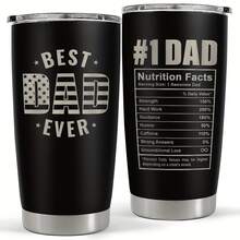 这款20盎司不锈钢保温杯印有趣味十足的“#1 DAD”营养成分表和“这就是一位了不起的爸爸的样子”字样，可重复使用，可手洗，配有透明杯盖。冷热饮皆宜，是居家、办公、旅行、运动的理想之选，也是父亲节、生日、节日等场合的完美礼物。 - 黑灰色 - 查看 7