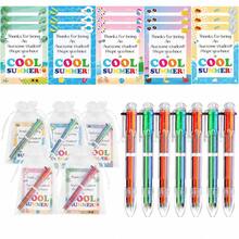 1/5/10/15套「Cool Summer」夏季派對主題返校禮物，學生文具套組，6合1筆與卡紙（附網袋），學校必需品，校園派對交換禮物 - 泳池派對 - 查看 1