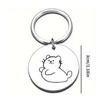 Stainless Steel Pet ID Tag, Durable Anti-Lost Dog Tag, Versatile Pendant Accessory For Collar, Suitable For Cats & Dogs - Multicolor - View 7