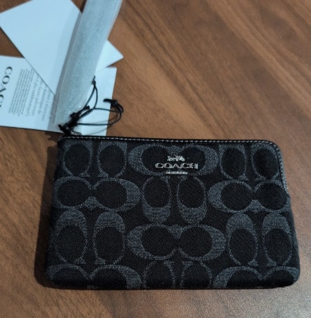 Coach Women's Wallet and Purse,Signature Canvas Logo Printed Coin Purse,Clutch,Hand Bag for Women - Negro 1 - Ver 1