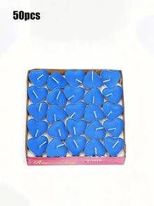 1pc/50pcs/100pcs [母親節創意蠟燭架] 50pcs/盒 2小時持續燃燒蠟燭，母親節求婚、告白、生日創意DIY心形蠟燭、蠟燭架、茶蠟、婚禮裝飾、飯店裝飾、拍照道具、浴室配件、浴室裝飾 - 彩色 - 查看 18