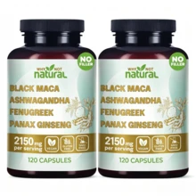 Organic 4-Herb Blend Supplement – Black Maca Root, Ashwagandha, Fenugreek, Panax Ginseng For Adults - 1 - 查看 7