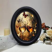 1pc Black Decorative Photo Frame, Multi- Pattern Design, Handcrafted Creative Artwork, Suitable For Home And Office Decor, Ideal Gift For Collection, Diverse Styles - 18 - View 8